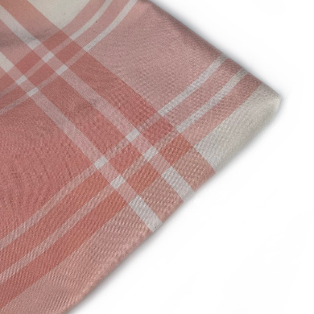 Plaid China Silk - Pink/Off White