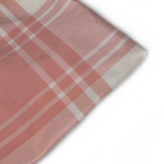 Plaid China Silk - Pink/Off White