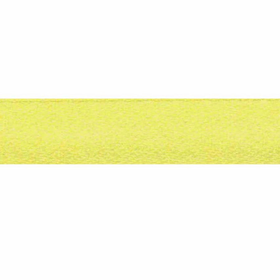 Double Sided Satin Ribbon - 10mm x 3m - Baby Yellow