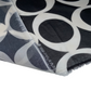 Printed Polyester Chiffon - Circles - Black/White