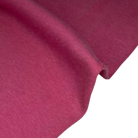 Cotton Tubular Rib Knit - Hot Pink