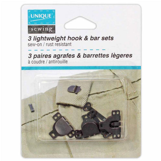 Lightweight Hook & Bar Sets - Silver - 3 sets