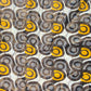 Waxed African Printed Cotton - Metallic Gold - Multi-Colour / Grey / Yellow