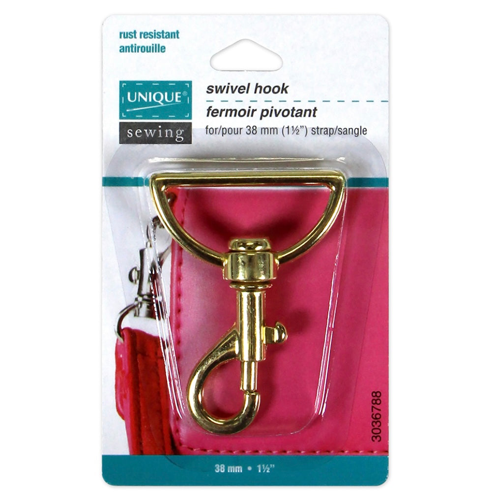 Swivel Hook - 38mm (1 1/2″) - Gold - 1pc