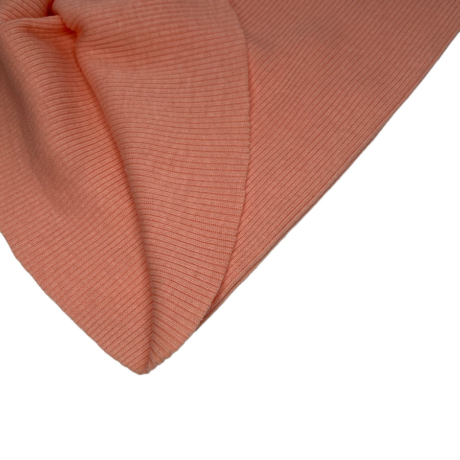Cotton Tubular Rib Knit - Peach