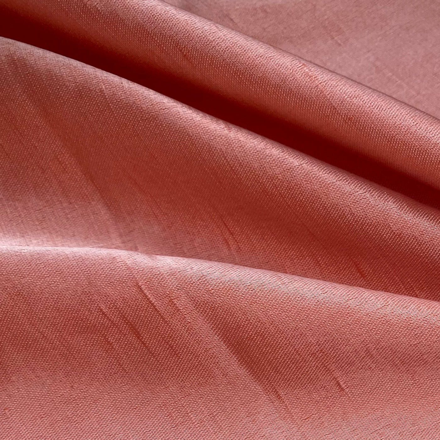 Polyester Shantung Satin - 48” - Orange/White