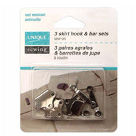 Skirt Hook & Bar Sets - Silver - 3 sets