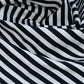 Striped Mercerized Cotton - 60” - Black/White