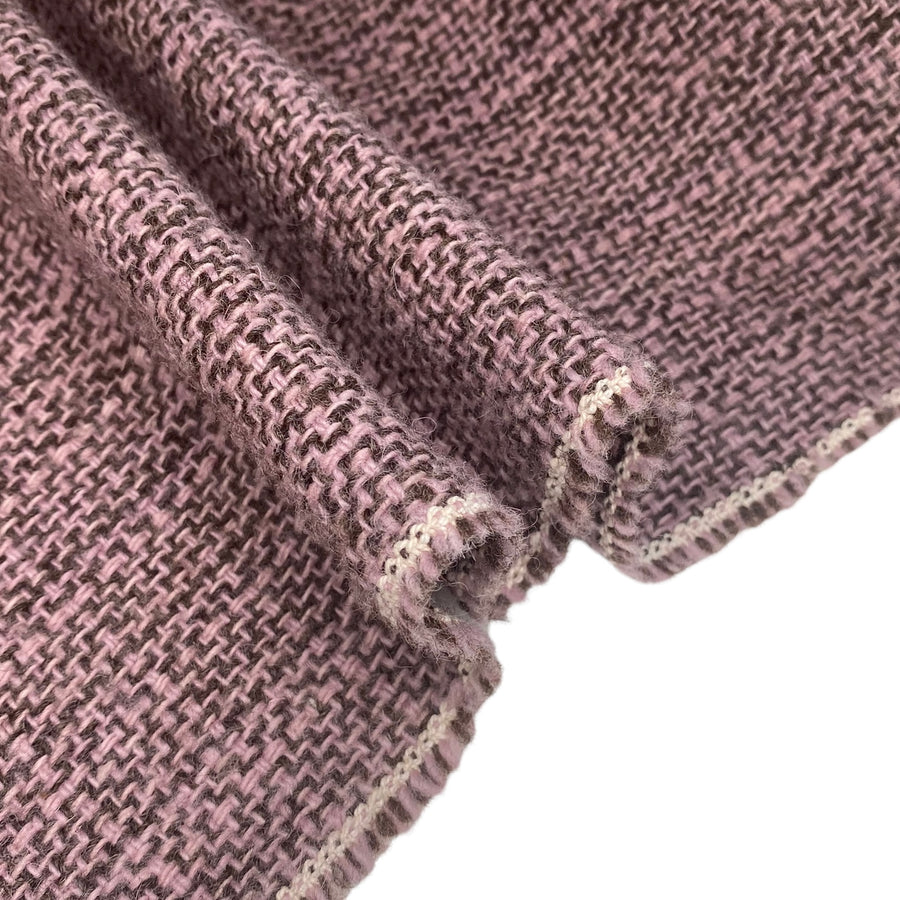 Italian Wool Boucle - Pink/Brown