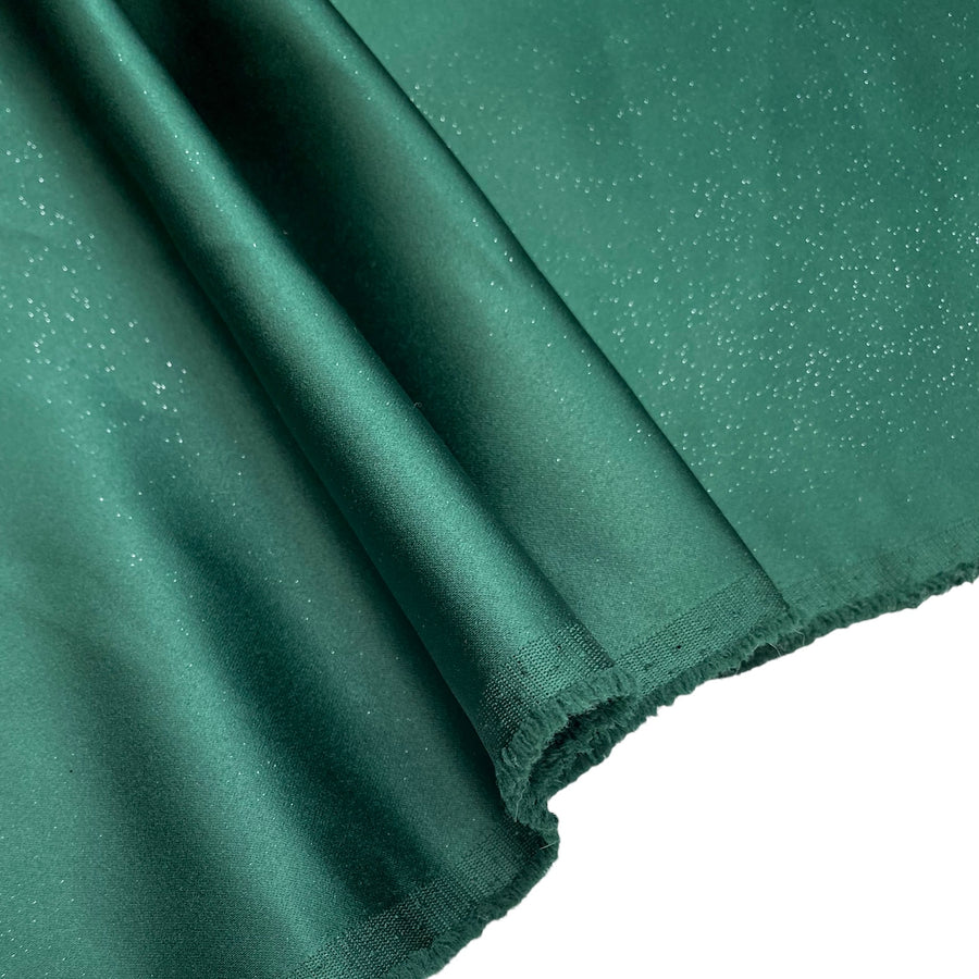 Sparkle Peau De Soie - Matte Satin - Dark Green/Silver