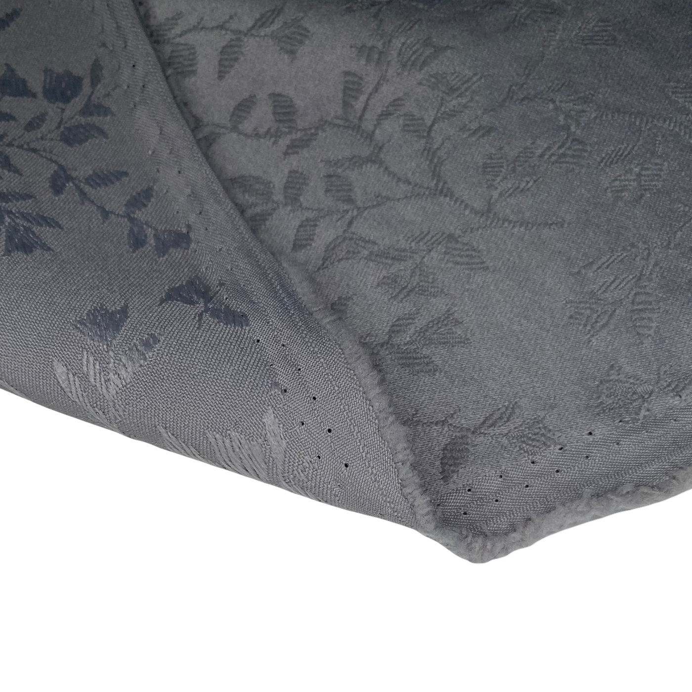 Floral Polyester Brocade - Grey