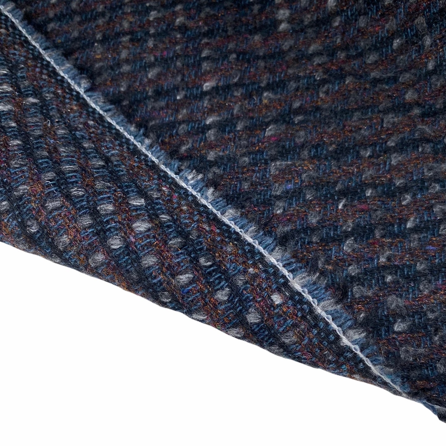 Wool Tweed - Blue/Purple/Copper