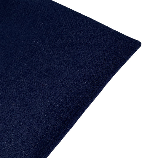 Woven Metallic Acrylic Thread Wool Coating - Remnant - Navy