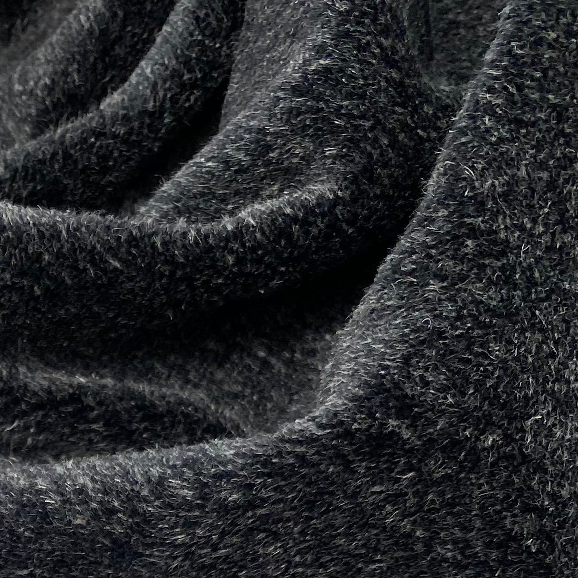 Velvet Upholstery - Designer Remnant - Speckled Grey