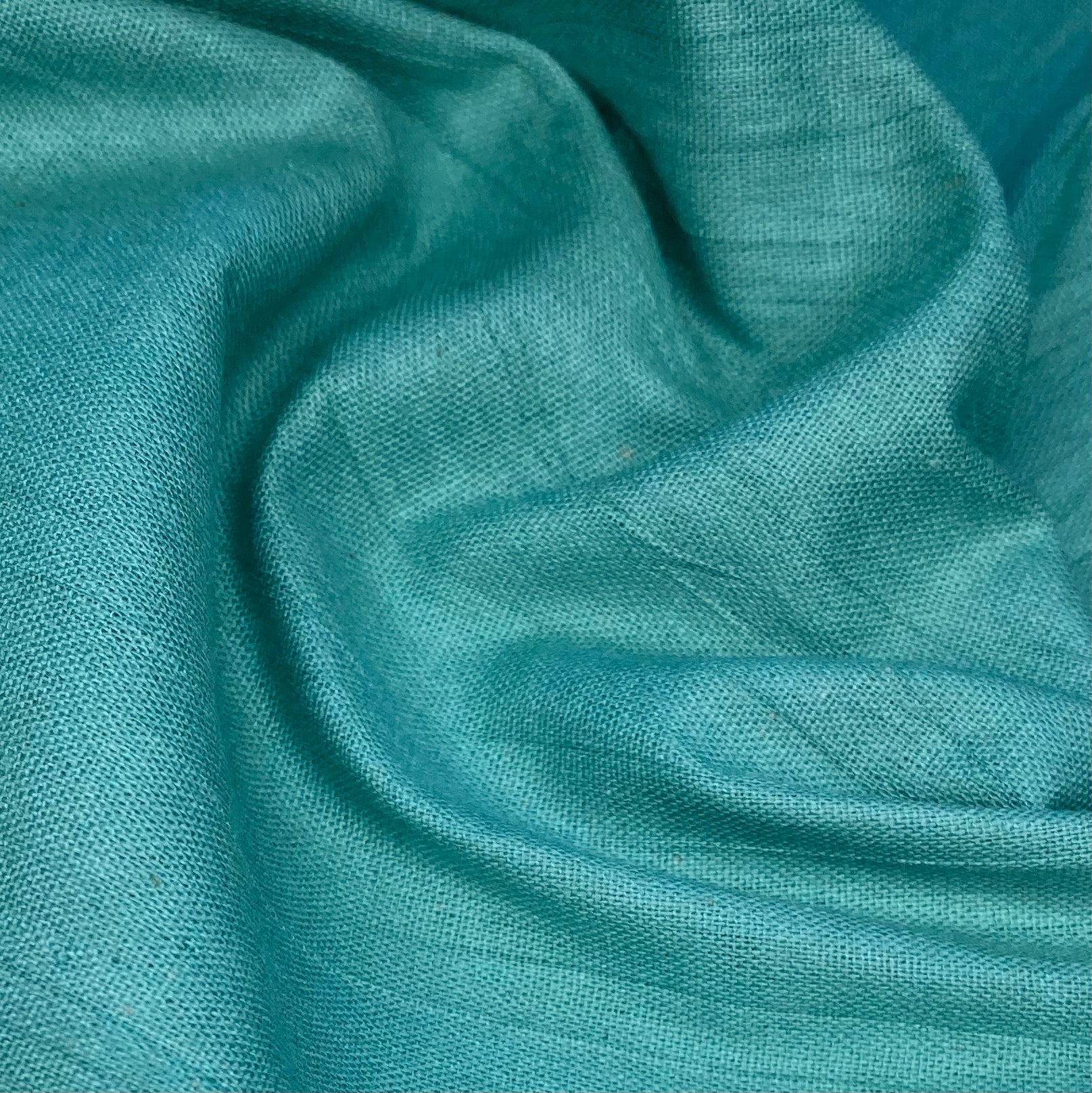 Crinkled Cotton/Polyester - Crystal Green