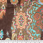 Paisley China Silk - 54” - Brown/Blue