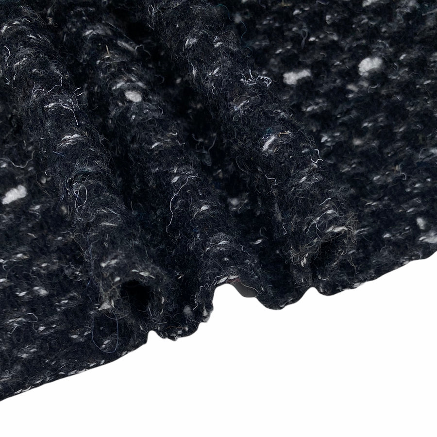 Boucle Wool Coating - Black/Grey/White