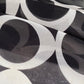 Printed Polyester Chiffon - Circles - Black/White