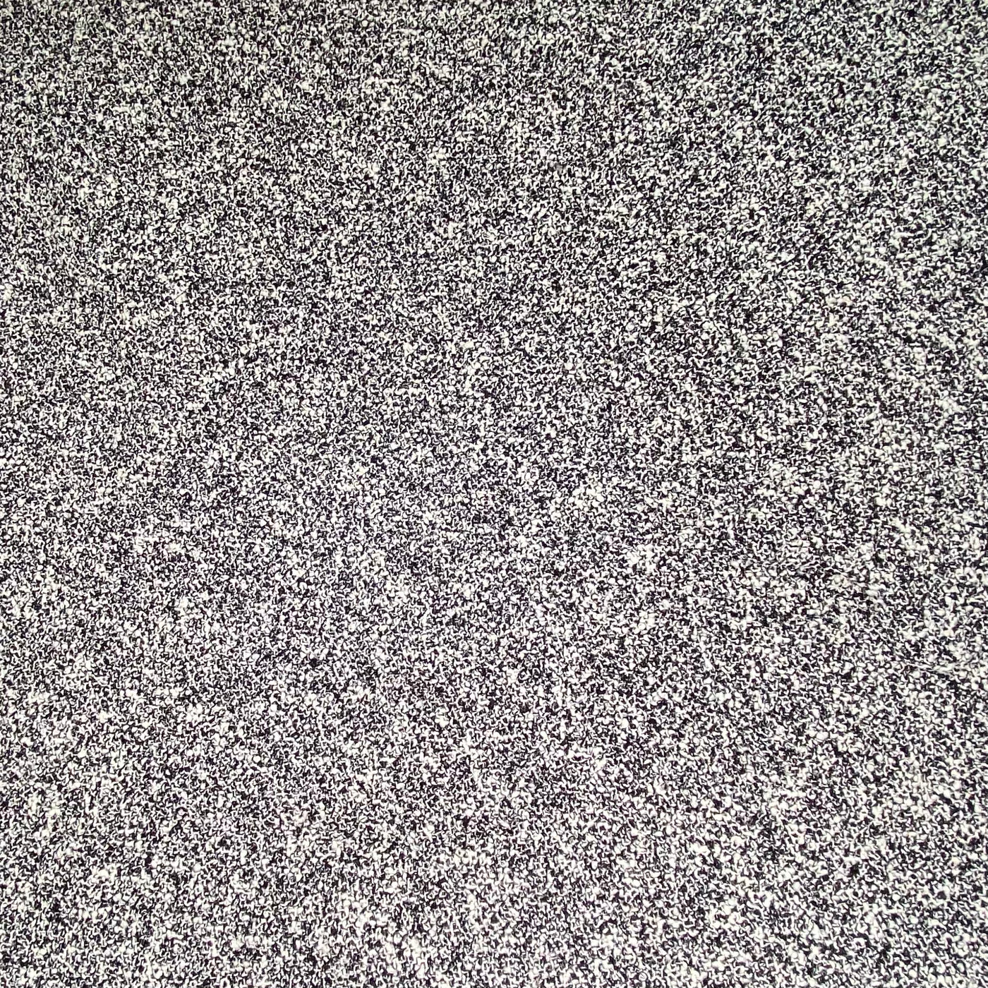 Cotton Upholstery - Designer Remnant - Black/Ivory