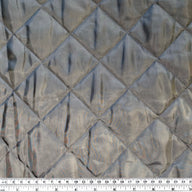 Double Sided Quilted Nylon - Squares - Black