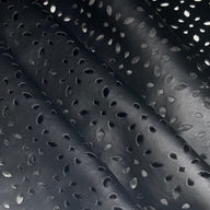 Lasercut Stretch Faux Leather - Black
