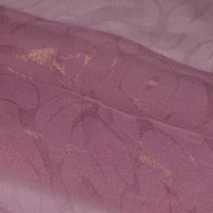 Metallic Floral Polyester Chiffon - 60” - Pink/Gold