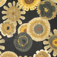 Floral Printed Indoor/Outdoor Upholstery - Black/Yellow
