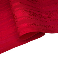Floral Striped Silk Chiffon - Red