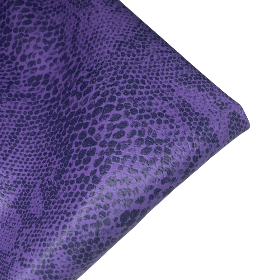 Stretch Embossed Faux Snake Vinyl - Purple