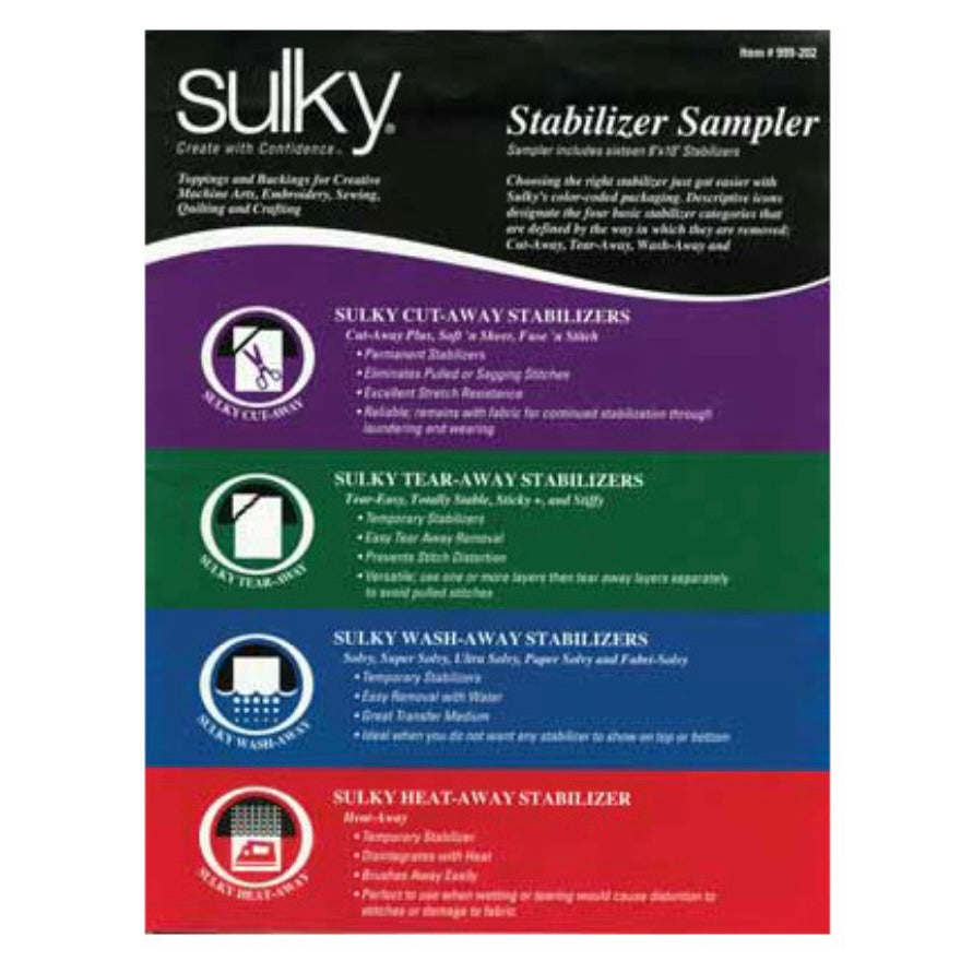 Stabilizer Sample Pack - 19 Types - 8”x10” pc