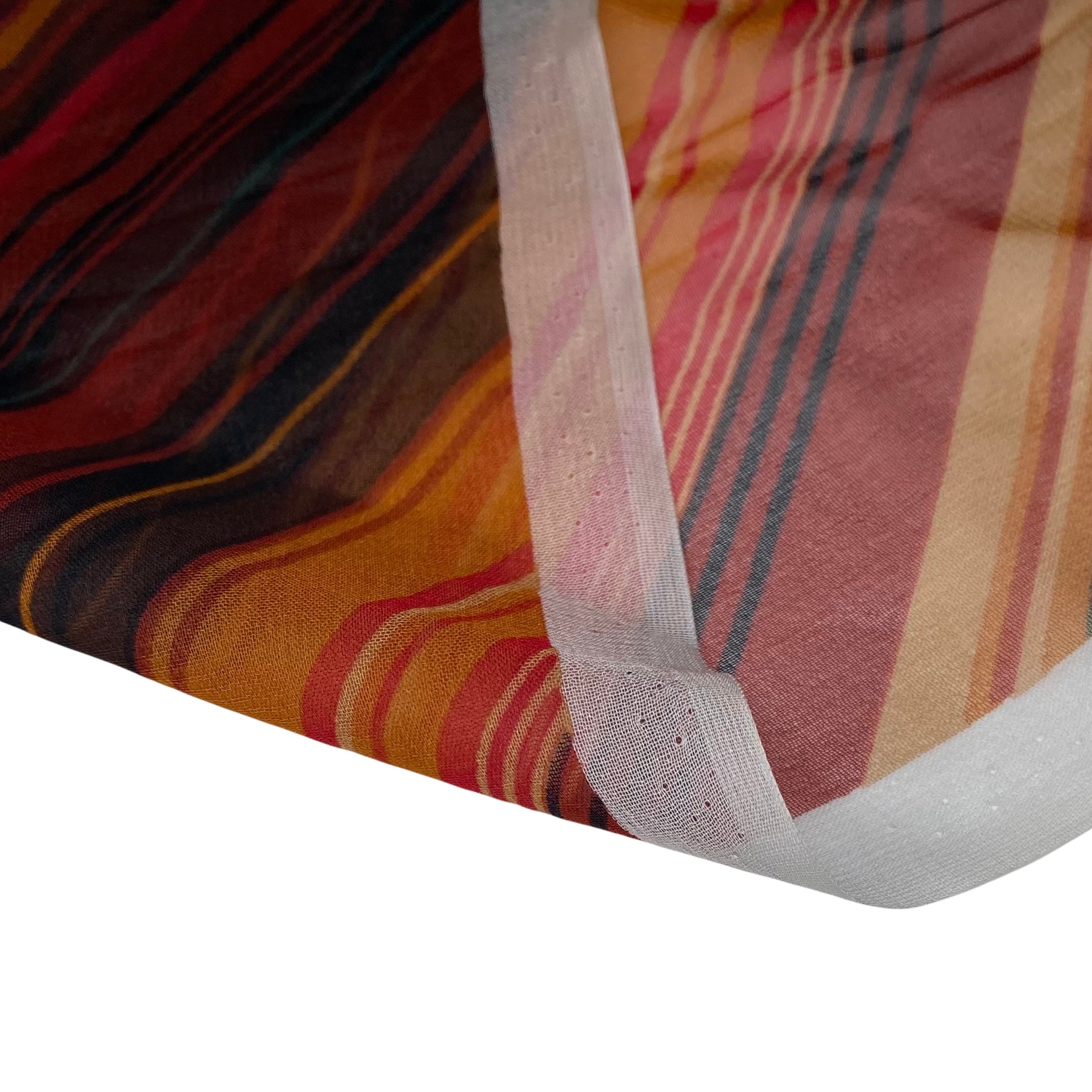 Printed Silk Chiffon - Red/Orange/Black