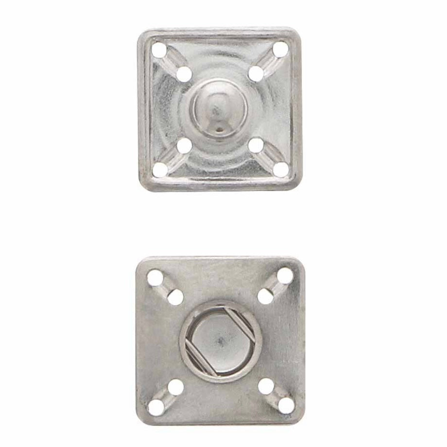 Sew On Square Snap Fasteners - 14mm (1/2″) - 4 sets - Gunmetal
