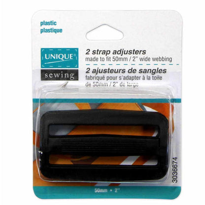 Plastic Strap Adjuster - 50mm (2″) - Black - 2 pcs