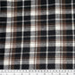 Plaid Cotton Flannel - Remnant - Black/White/Brown