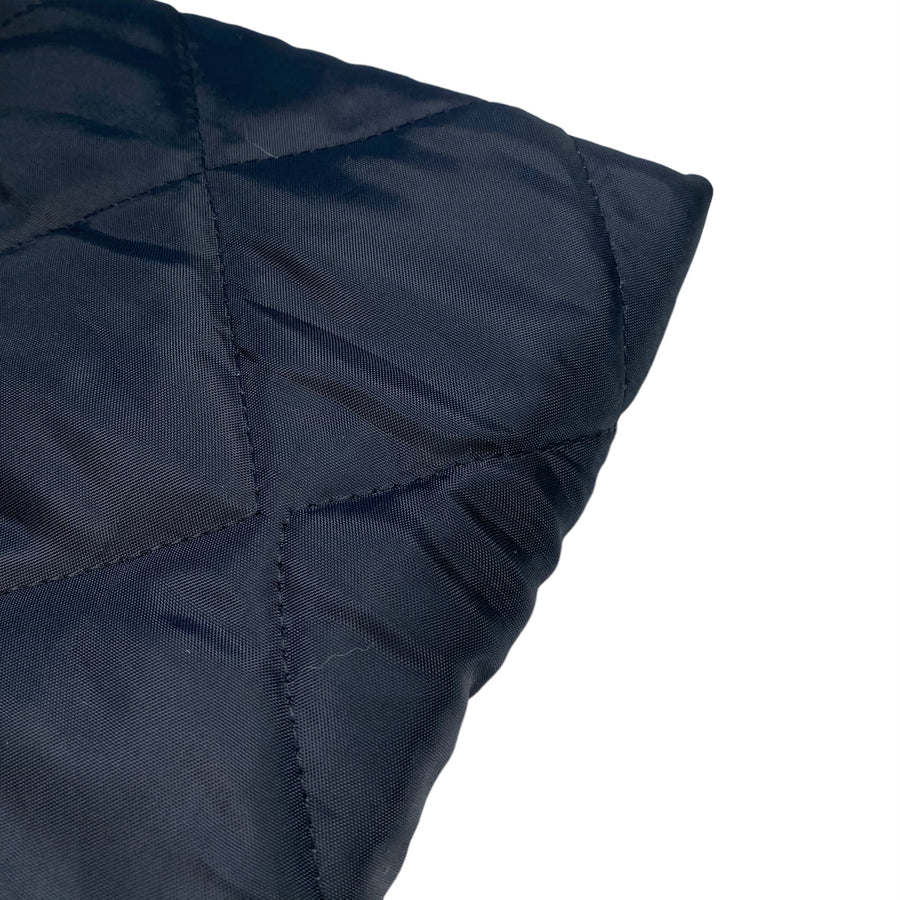 Double Sided Quilted Nylon - Squares - Black