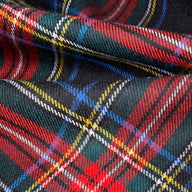 Wool Plaid - Black/Red/Green/White/Yellow/Blue