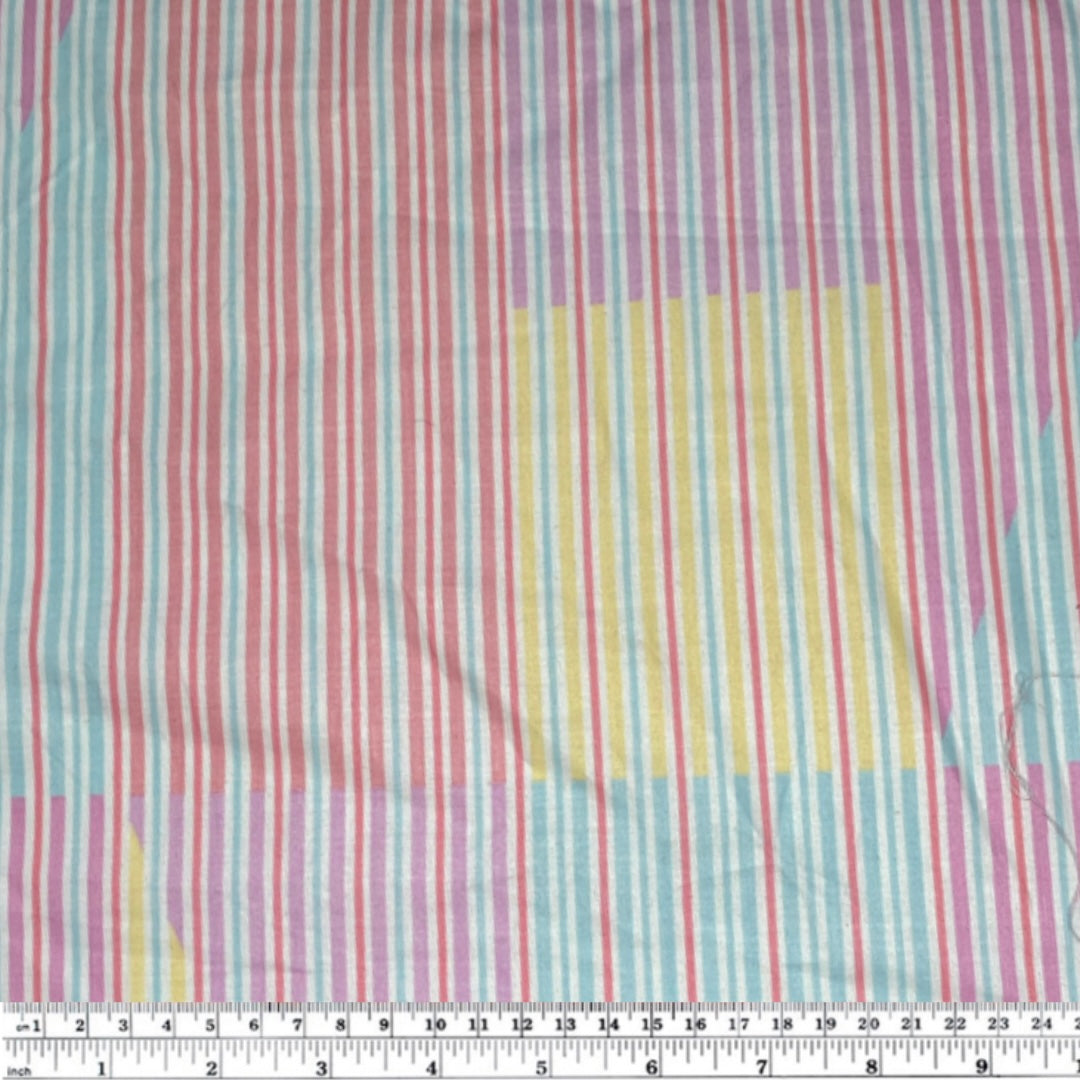 Striped Cotton Satin - 44”