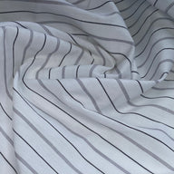 Striped Cotton - 60” - White/Black