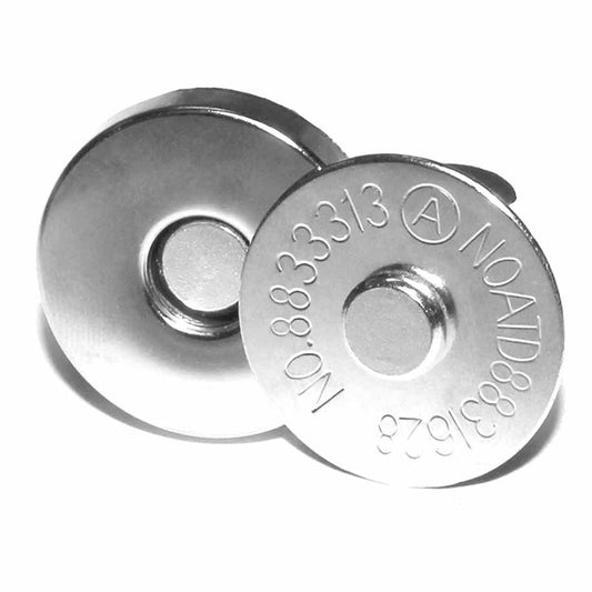 Magnetic Snaps - 18mm - Silver - 2pcs