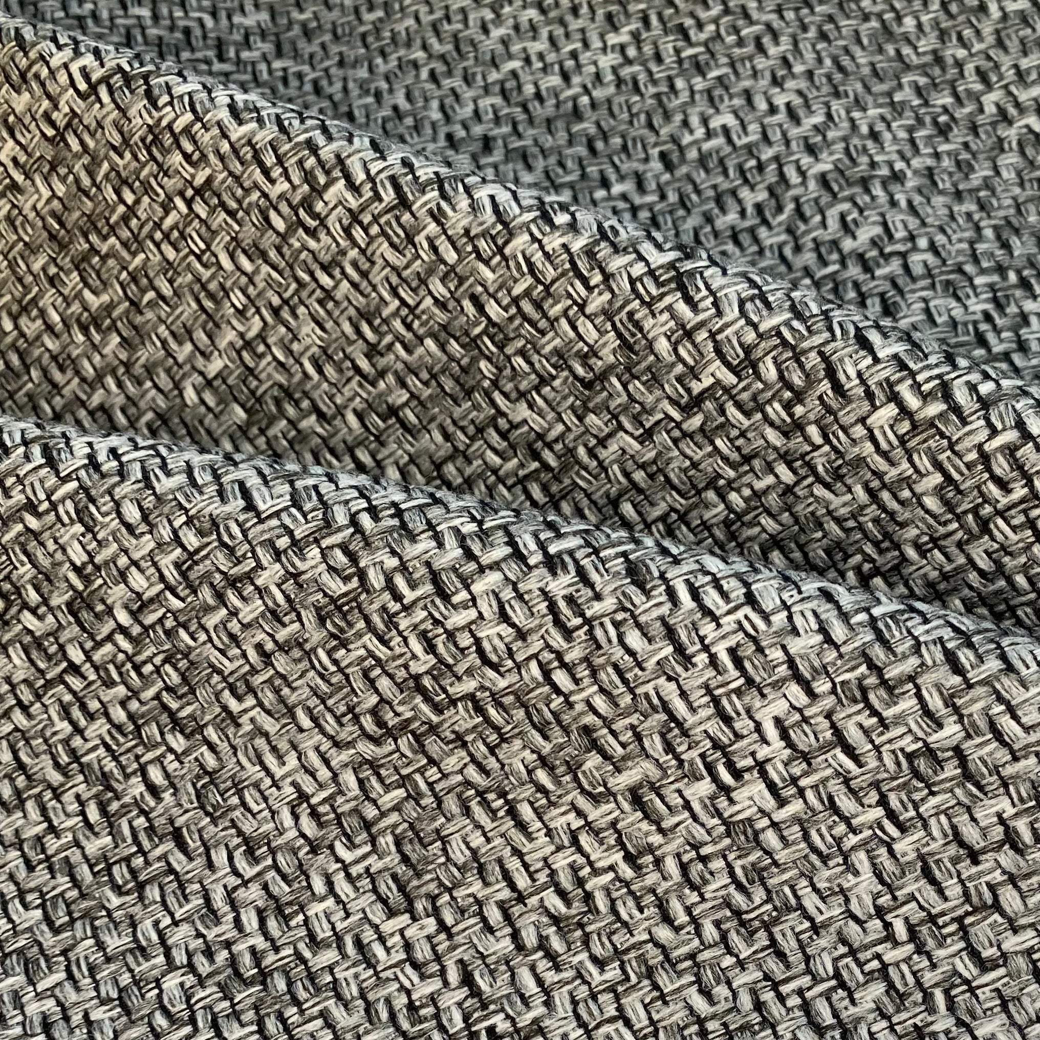 Upholstery - Designer Remnant - White/Grey/Black