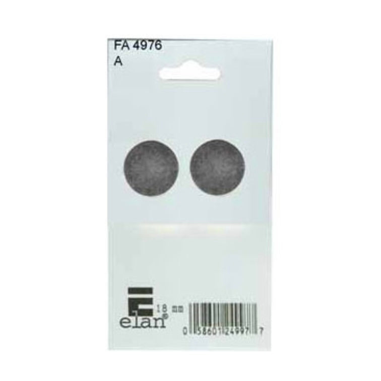 Buttons to Cover - 18mm - Silver - 1 set