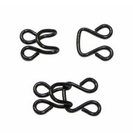 Hooks & Eyes - Black - 9mm - 2 Sets