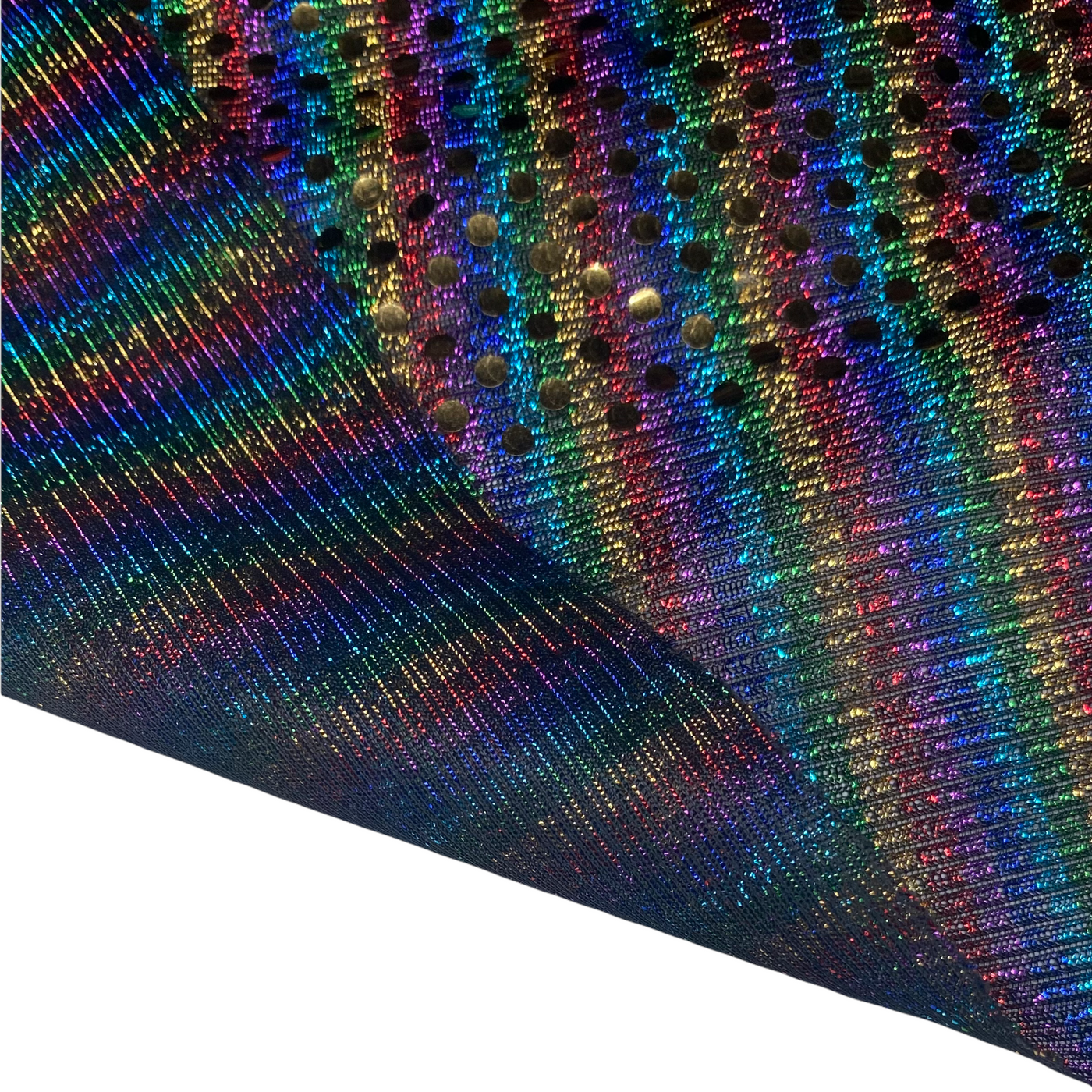 Faux Sequin - 44” - Rainbow/Gold