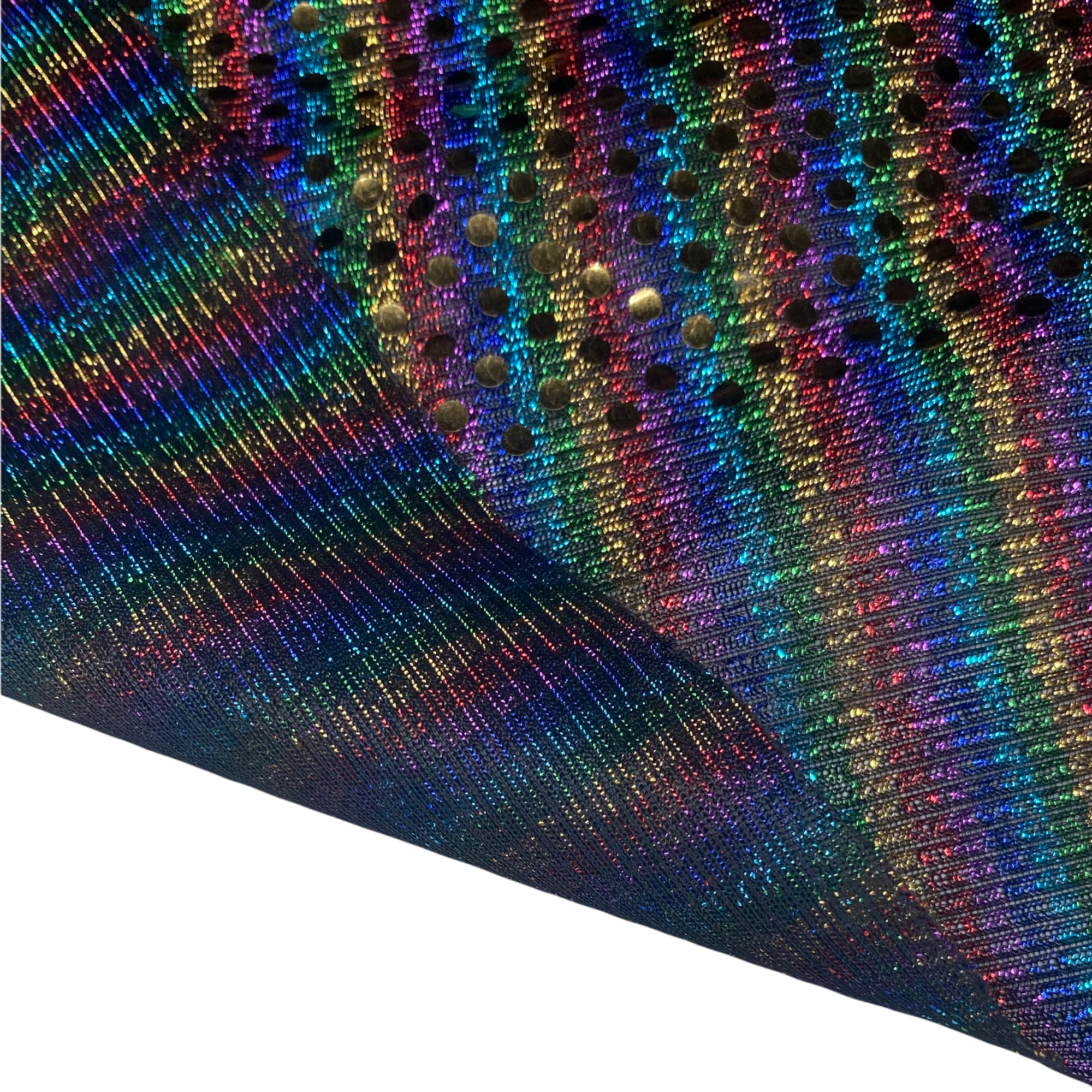 Faux Sequin - 44” - Rainbow/Gold