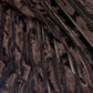 Striped Burnout Stretch Velvet - Dark Brown
