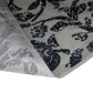 Damask Silk Shantung - White/Black