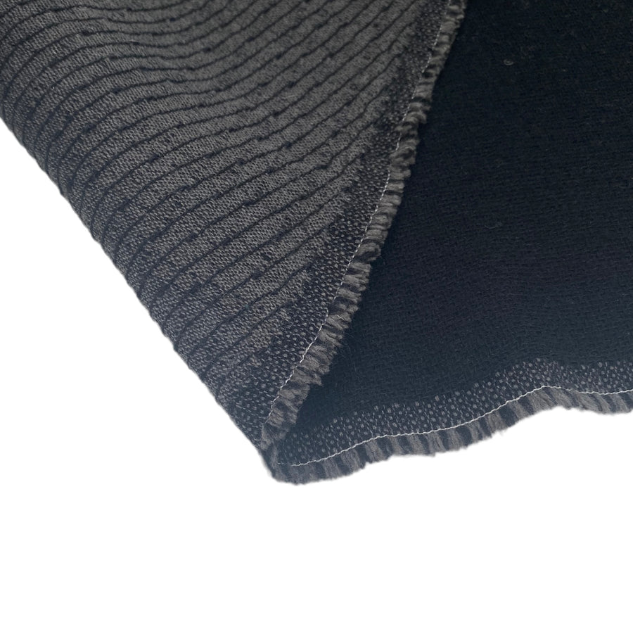 Woven Wool Coating - Black