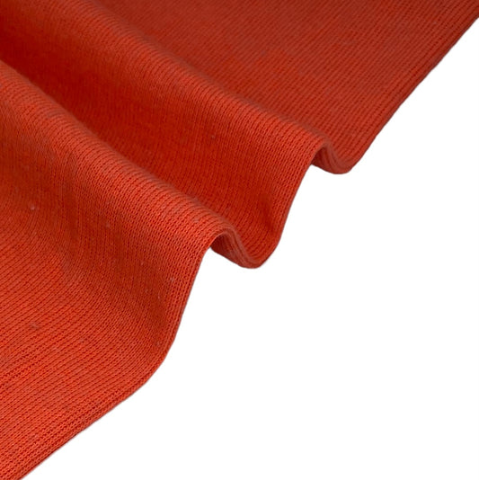 Cotton Tubular Rib Knit - Orange