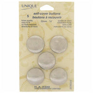 Self-Cover Buttons - 22mm - 5 sets