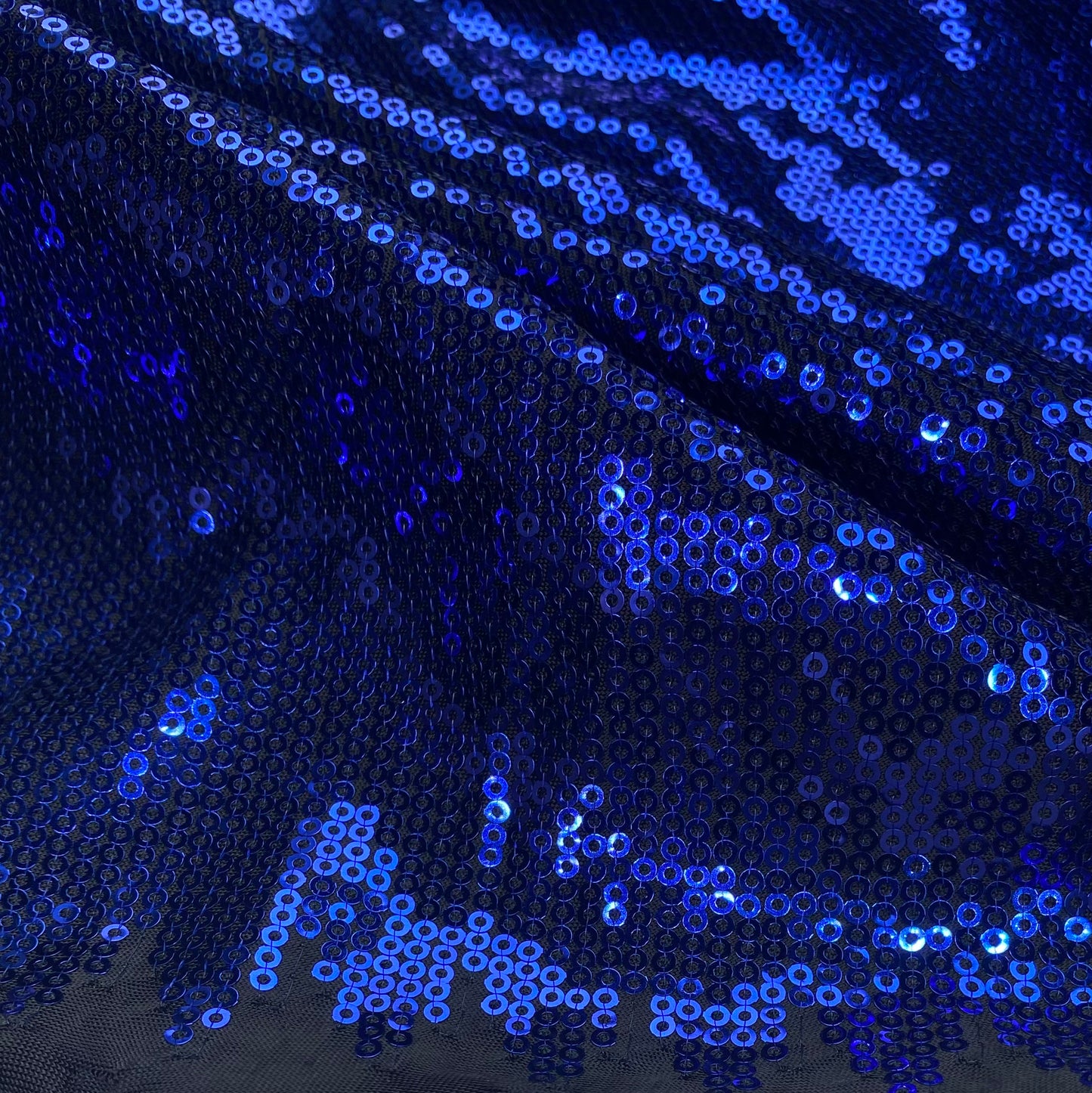 Sequin Knit - 56”- Blue/Black